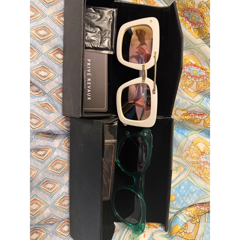 Prive Revaux Sunglasses Bundle The Karl White & The Autumn Green Polarized NWT